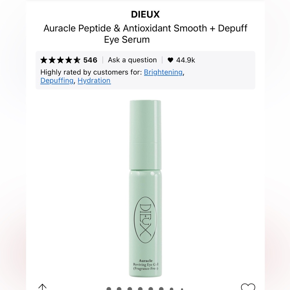 Dieux Auracle Eye Gel and Forever Eye Masks